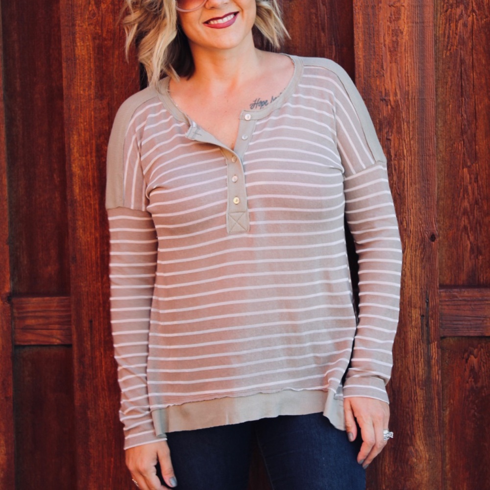 Stripped long sleeve tee